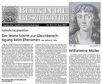 Blick in die Geschichte Nr. 123 Titelseite