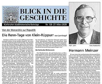 Blick in die Geschichte Nr. 126 Titelseite
