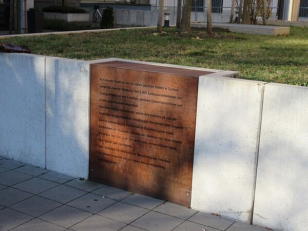 Ansicht der Erinnerungstafel