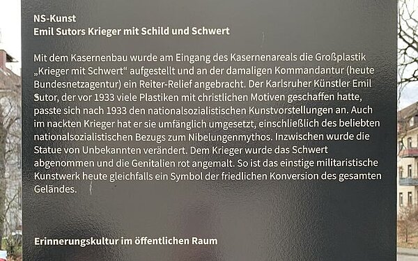 Ansicht der Informationsstele