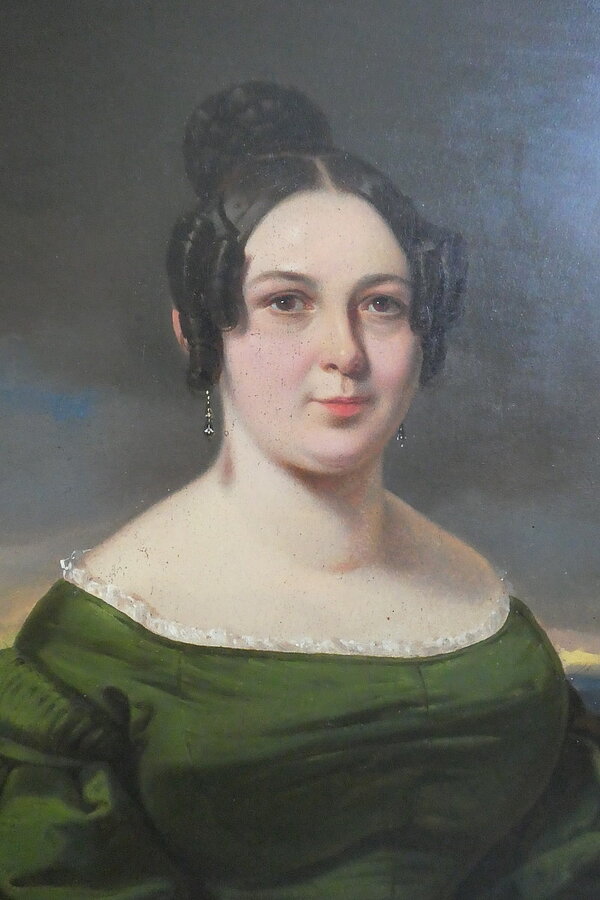 Johann Grund: Dorothea Weiß, Öl auf Karton, 1837