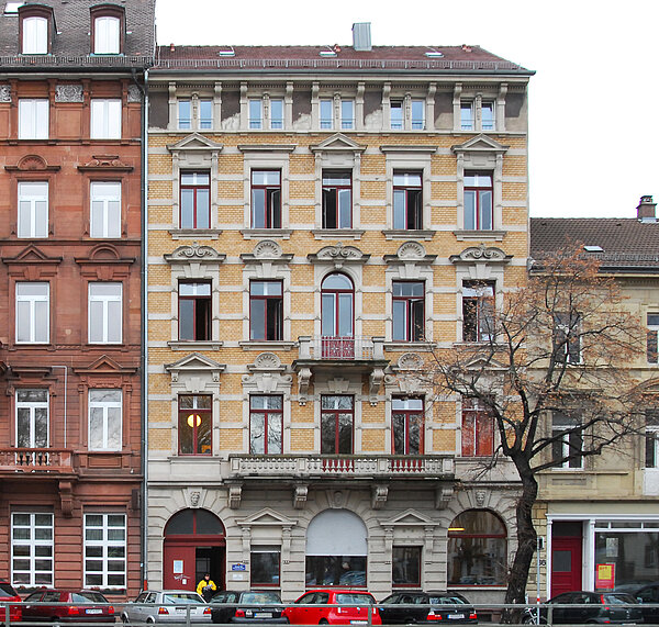 Das Gebäude Kriegsstraße 88, ehemals Nassauer Hof, 2024
