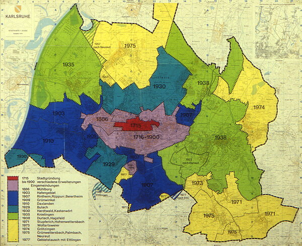 Die Entwicklung der Stadtgenmarkung seit der Stadtgründung
