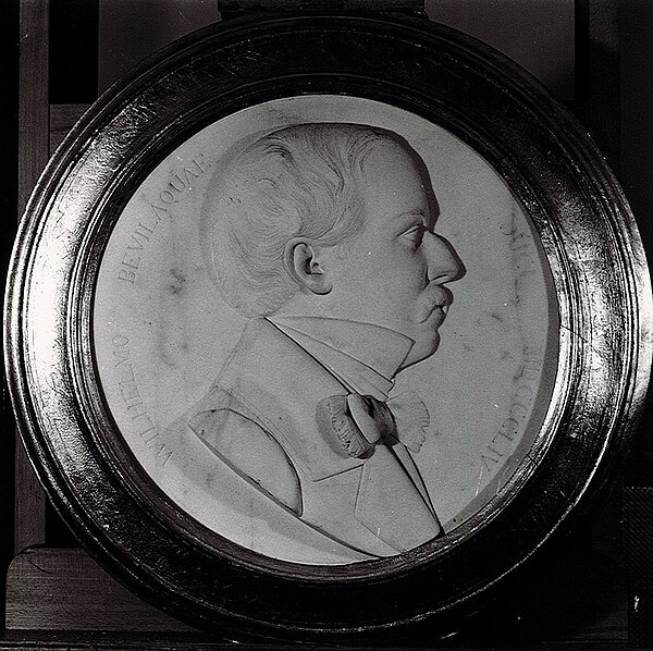 "Willhelmo Bevilacqua", Tondo mit Portraitrelief 1854, Nationalmuseum San Marino