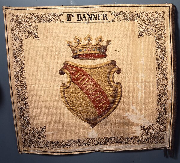 Eine der vier geweihten Bürgerwehrfahnen