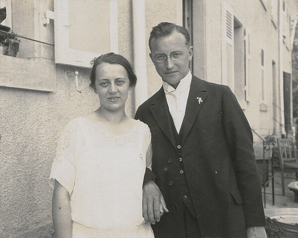 Berta und Otto Härdle anlässlich ihrer Verlobung am 17. Mai 1925