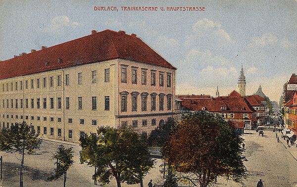 Ab 1895 war das badische Train-Bataillon Nr. 14 in der Karlsburg stationiert