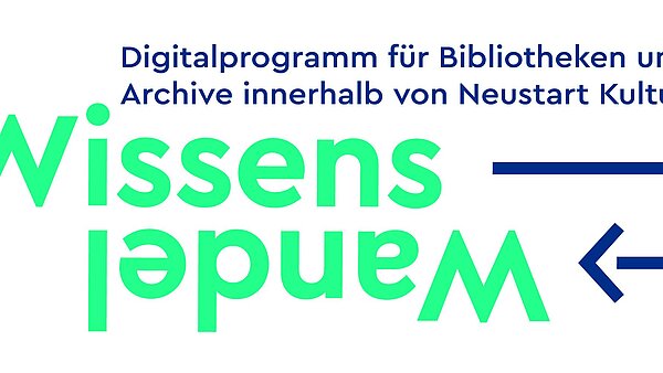 Logo: Förderprogramms "WissensWandel. Digitalprogramm für Bibliotheken und Archive" des Deutschen Bibliotheksverbands