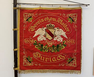 Fahne des Reitervereins 1908 Durlach e.V., 1910