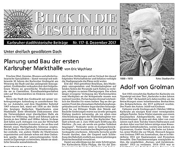 Blick in die Geschichte Nr. 117 Titelseite