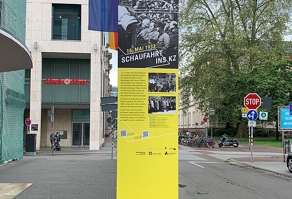 Die Stele beim Friedrichsplatz, 9. Mai 2023
