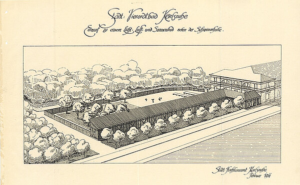 Plan des Vierordtbads Karlsruhe