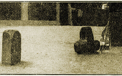 Die Überreste der Kreuze