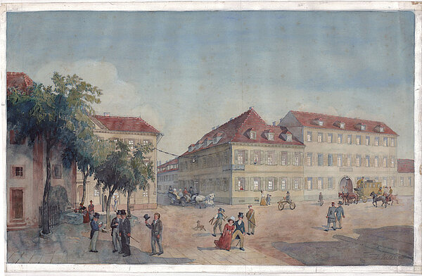 Aquarell der Kreuzstraße