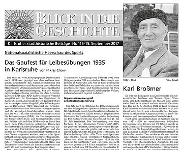 Blick in die Geschichte Nr. 116 Titelseite